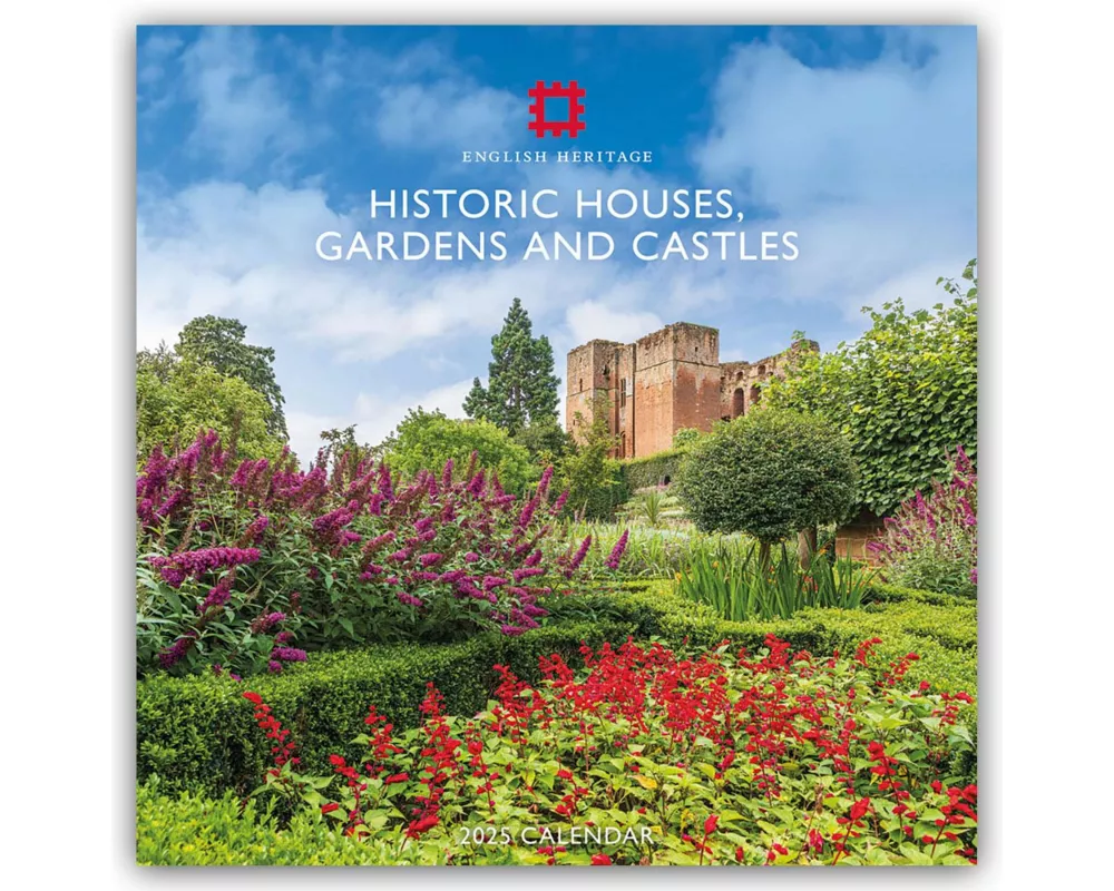 English Heritage Historic House, Gardens & Castles Square Wall Calendar 2025