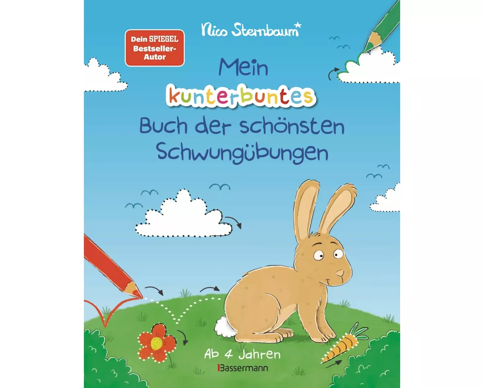 Mein kunterbuntes Buch der schönsten Schwungübungen. Schreibvorbereitung für Kindergarten, Vorschule und Grundschule. Ab 4 Jahre