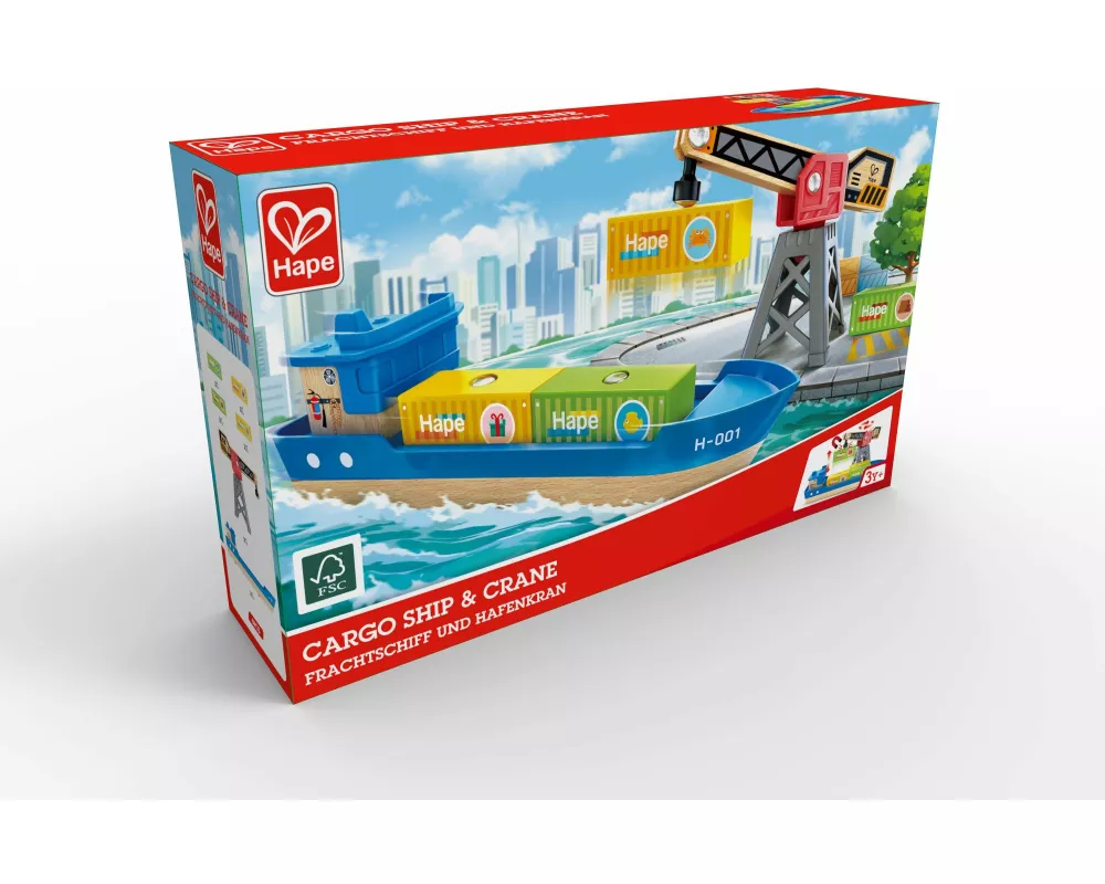 Hape - Frachtschiff und Hafenkran