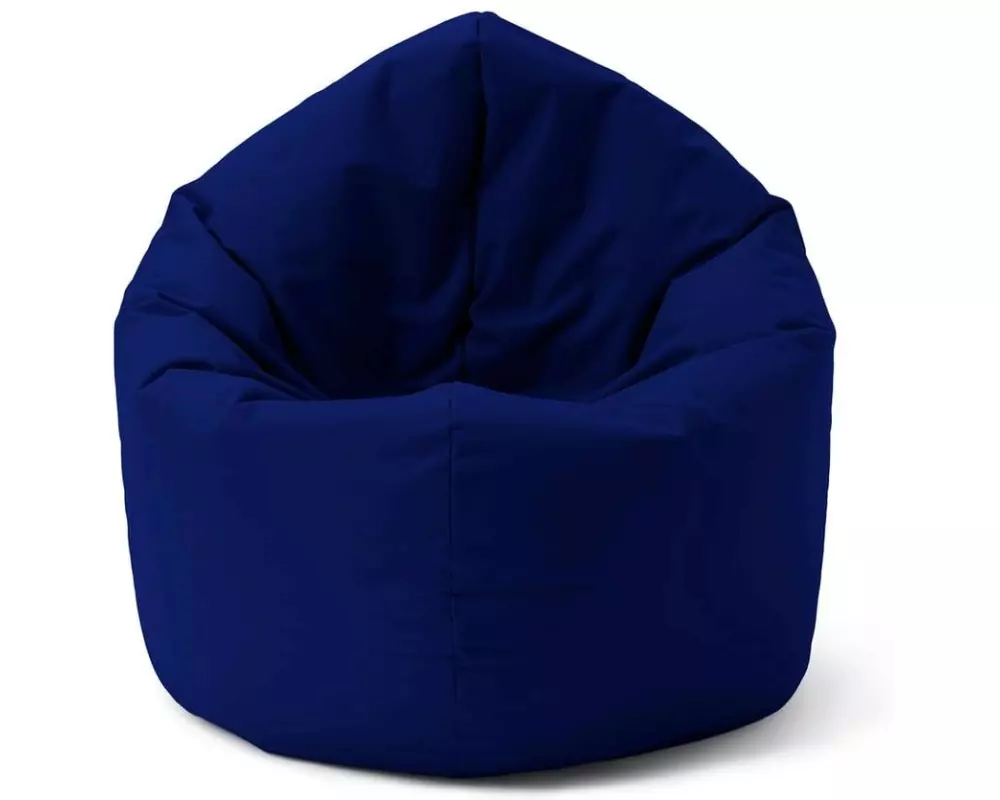 Lumaland Runder Sitzsack 2 in 1, 300 l Polyester (PES), Dunkelblau