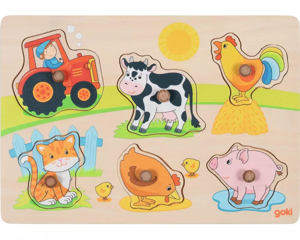 Steckpuzzle Auf dem Bauernhof, 6-teilig