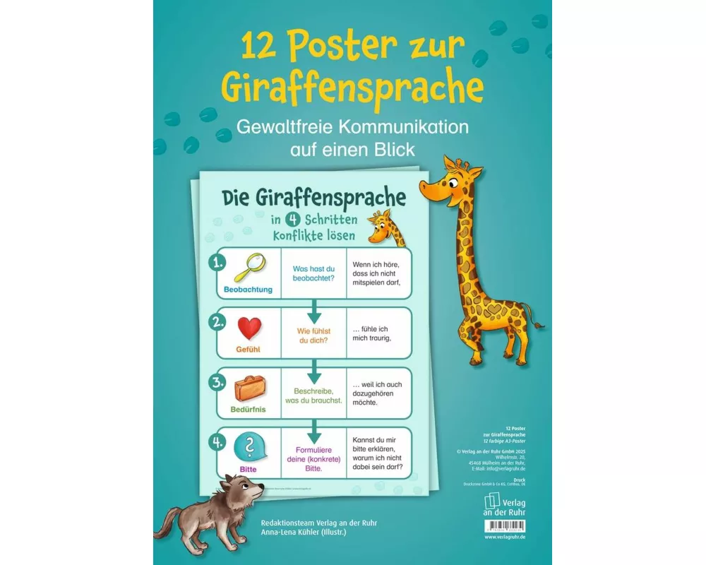 12 Poster zur Giraffensprache