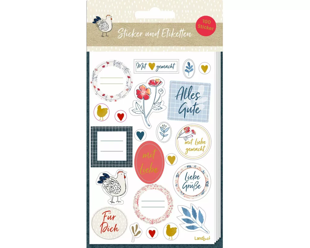 Stickerbogen mit 100 Stickern