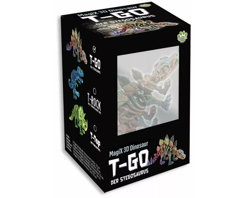 T-GO der Stegosaurus, 3D Metallic Dino 23cm