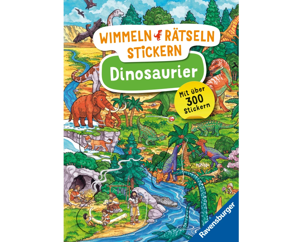 Wimmeln, Rätseln, Stickern: Dinosaurier