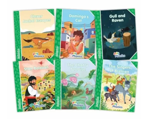 Jolly Phonics Folktales Green Readers (Level 3) Complete Set (1-6)