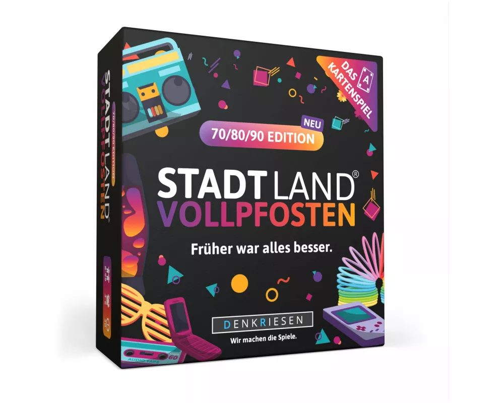 DENKRIESEN - STADT LAND VOLLPFOSTEN - Das Kartenspiel - 70/80/90 EDITION - "Früher war alles besser."