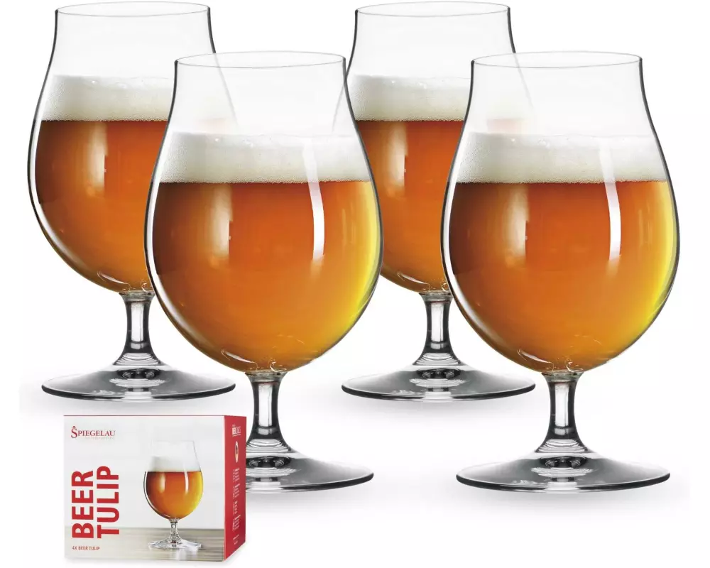 Spiegelau Bierglas Classics 440 ml, 4 Stück, Transparent
