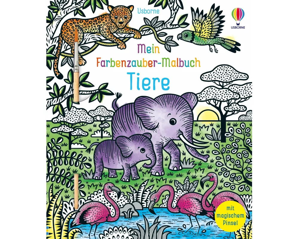 Mein Farbenzauber-Malbuch: Tiere