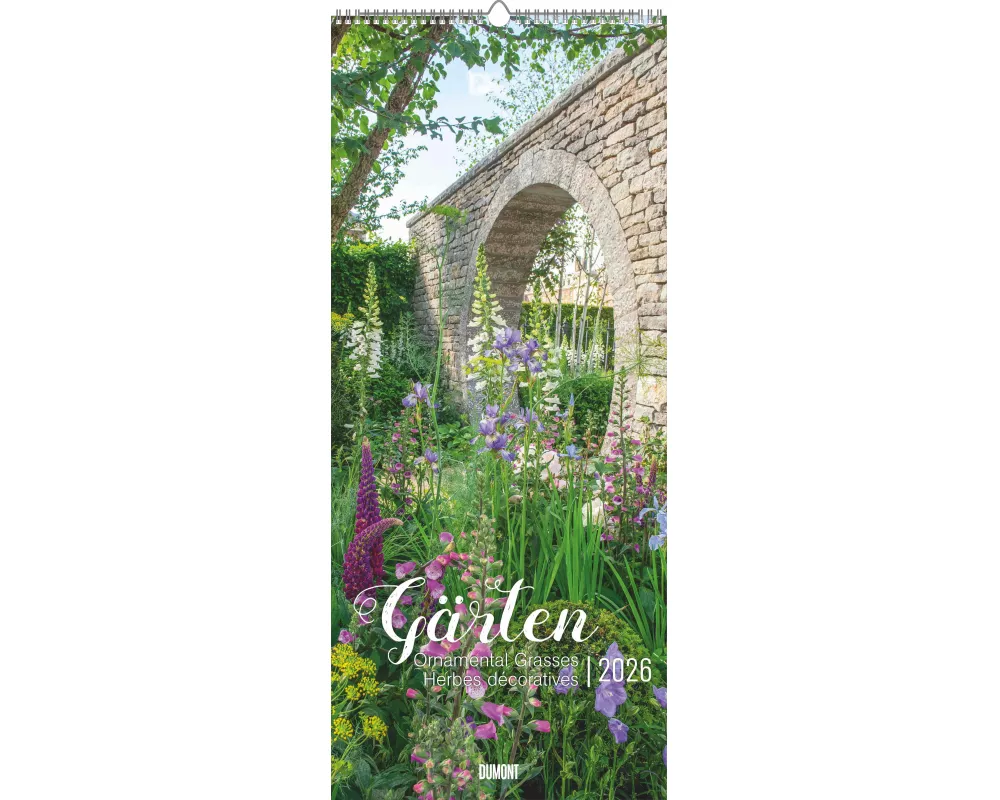 DUMONT - Gärten 2026 – Wandkalender 30 x 70 cm – Stimmungsvolle Gartenfotografie für alle Jahreszeiten