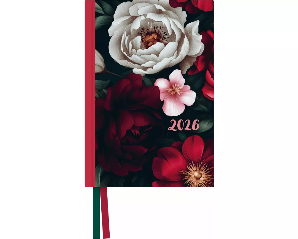 DUMONT - Dark Flowers Taschenkalender 2026 – Terminplaner mit Wochenkalendarium – 11 x 16 cm – Blumen-Design für unterwegs
