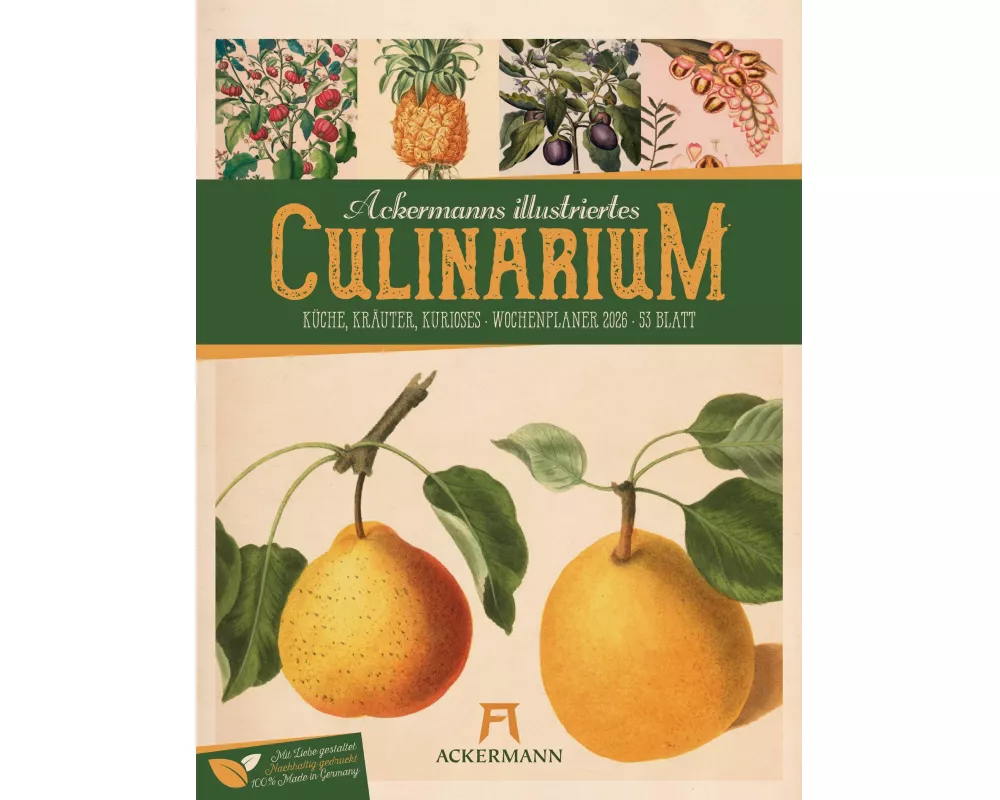 Culinarium Wochenplaner Kalender 2026 | Küche, Kräuter, Kurioses