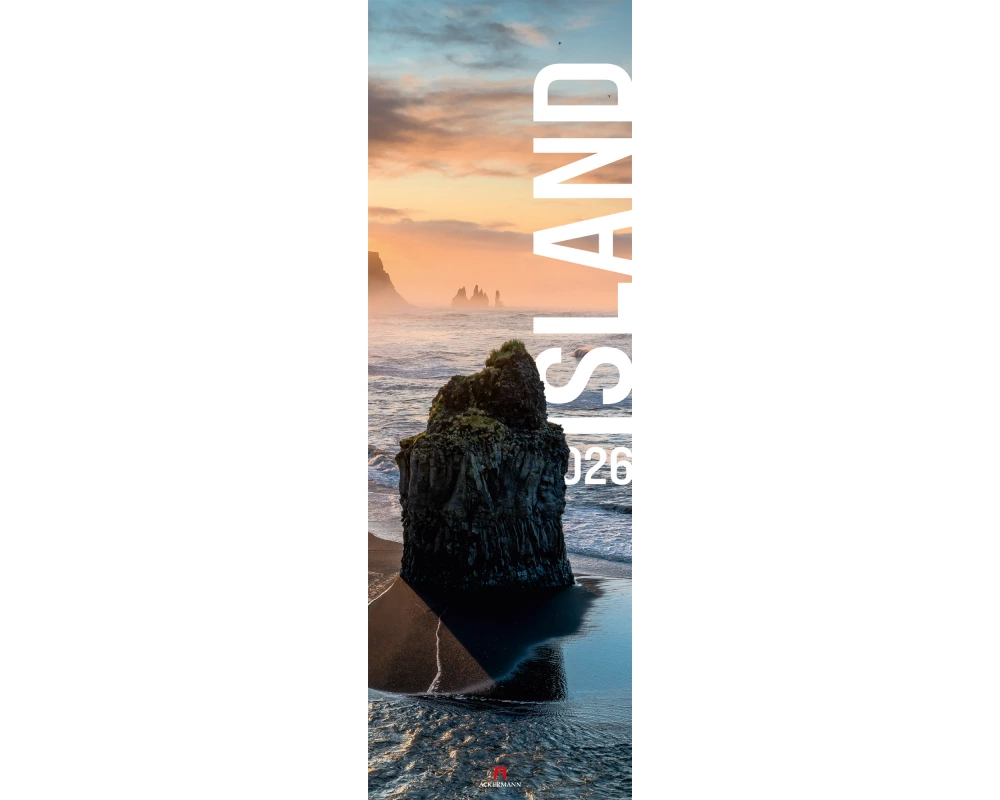 Island Vertikal Kalender 2026