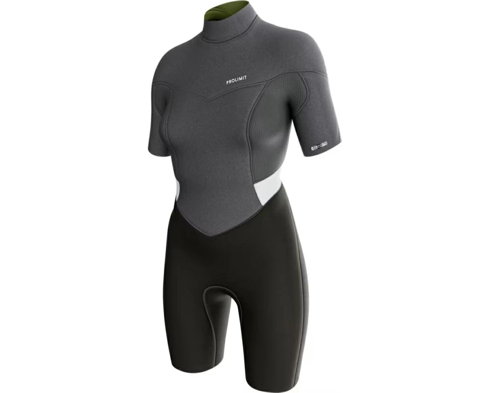Prolimit Neoprenanzug Fire Shorty V-zip 2/2 38, Silber/Grau