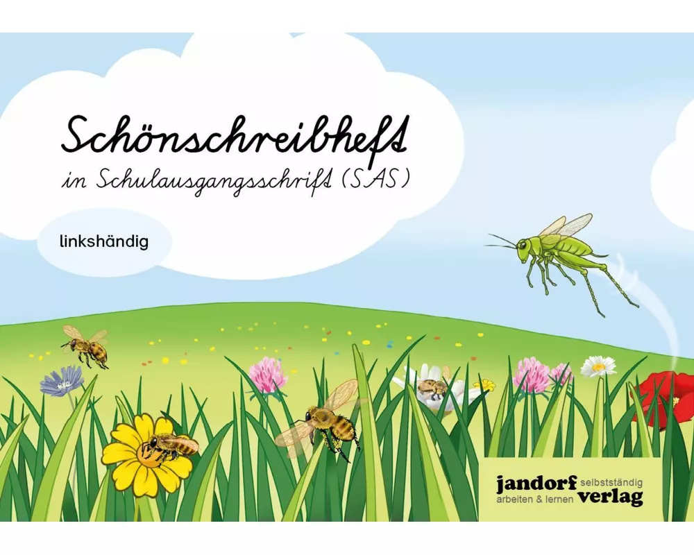 Schönschreibheft in SAS - linkshändig - Schulausgangsschrift
