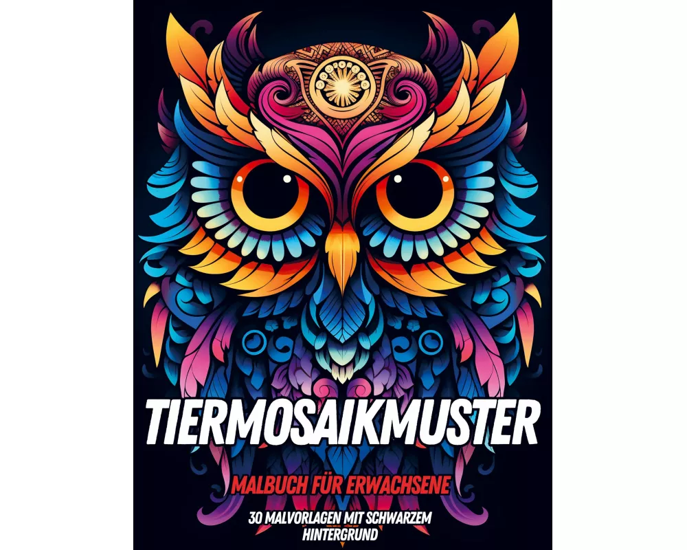 Malbuch für Erwachsene - Tiermosaikmuster