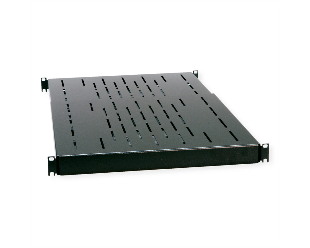 VARIplain 19"-Fachboden 1HE tiefenvariabel, schwarz