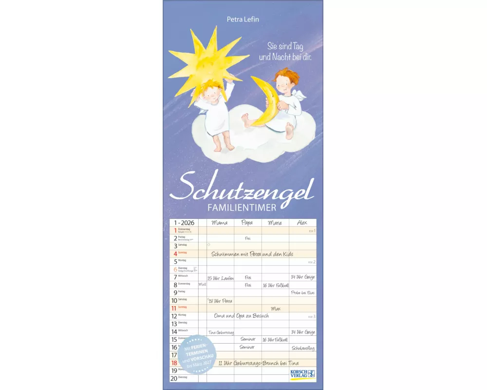 Familientimer Schutzengel 2026