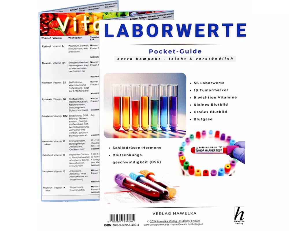 Laborwerte - extra kompakt & leicht verständlich - Pocket-Guide - Faltkarte A5 - Patienten-Ratgeber & Fachliteratur