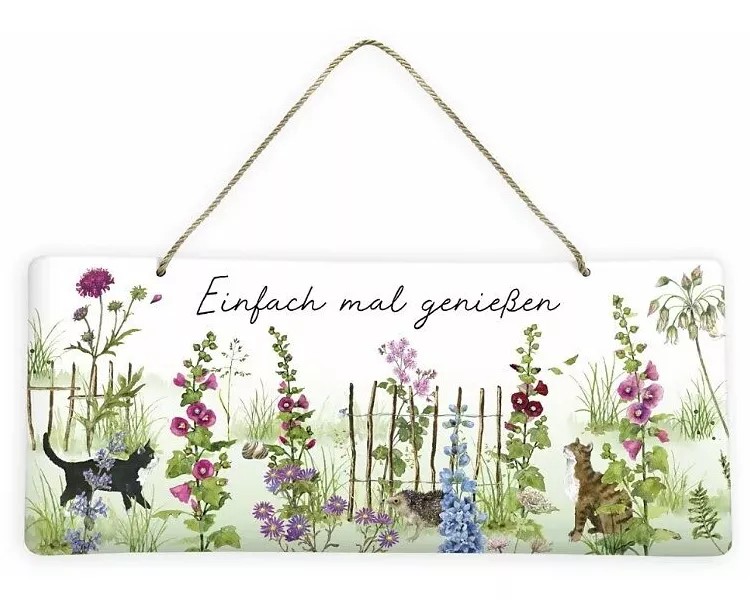 Dekoschild / Stockrosen