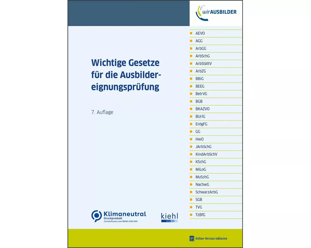 Wichtige Gesetze für die Ausbildereignungsprüfung