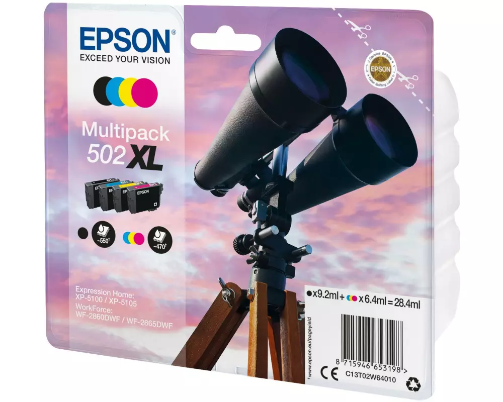 Epson Tintenset C13T02W64010 XL Magenta/Yellow/Black/Cyan