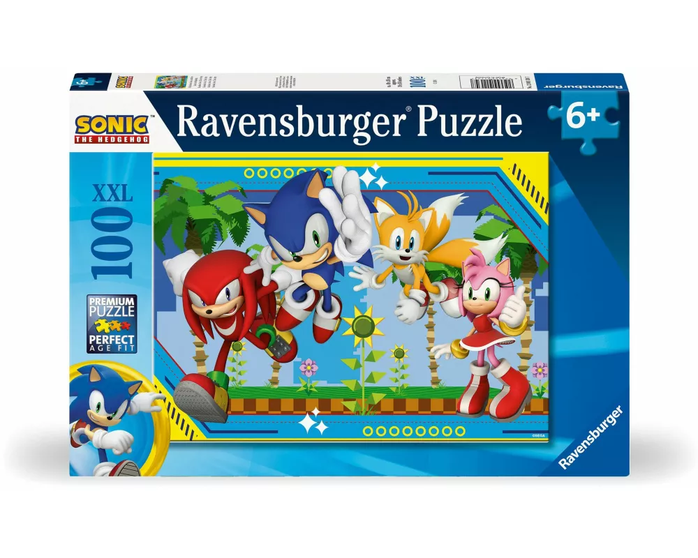 Kinderpuzzle 100 XXL Teile - Sonic the Hedgehog - Nichts kann Sonic aufhalten