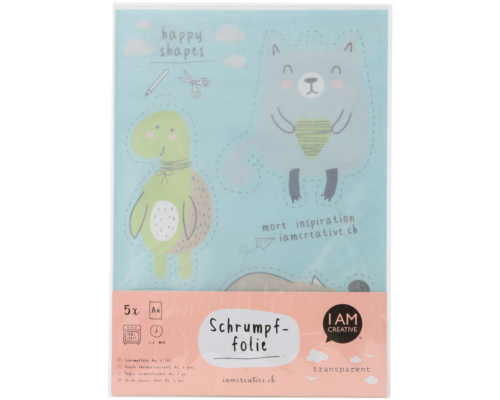 I AM CREATIVE Shrinkfolie A4 4010.48 transparent, 5 Blatt