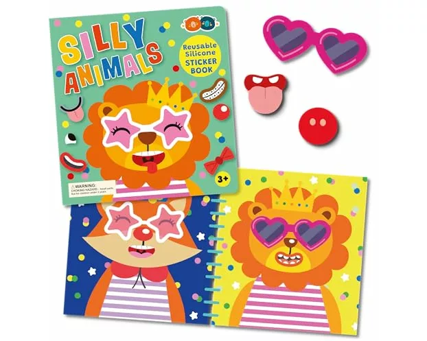 Silicone Sticker Book - Silly Animals