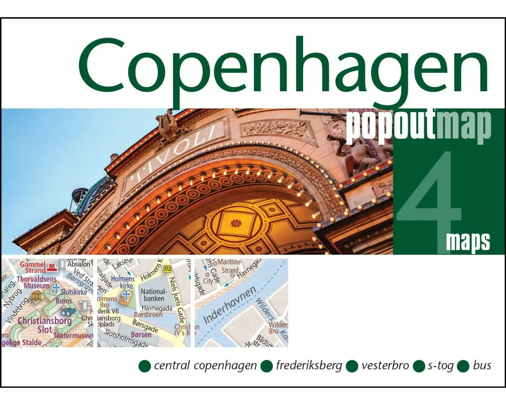 Copenhagen PopOut Map - pocket size, pop up map of Copenhagen city centre