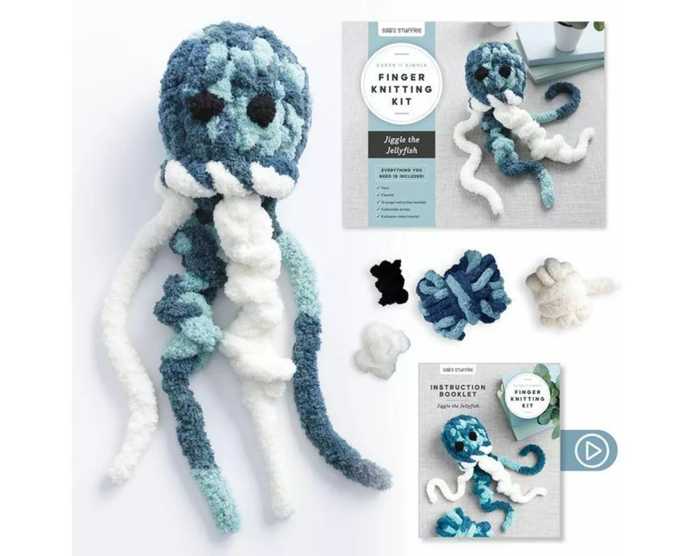 Super Simple Finger Knitting Kit Jiggle the Jellyfish
