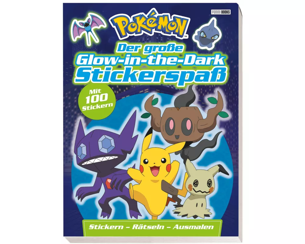 Pokémon: Der große Glow-in-the-Dark Stickerspaß: Stickern - Rätseln - Ausmalen