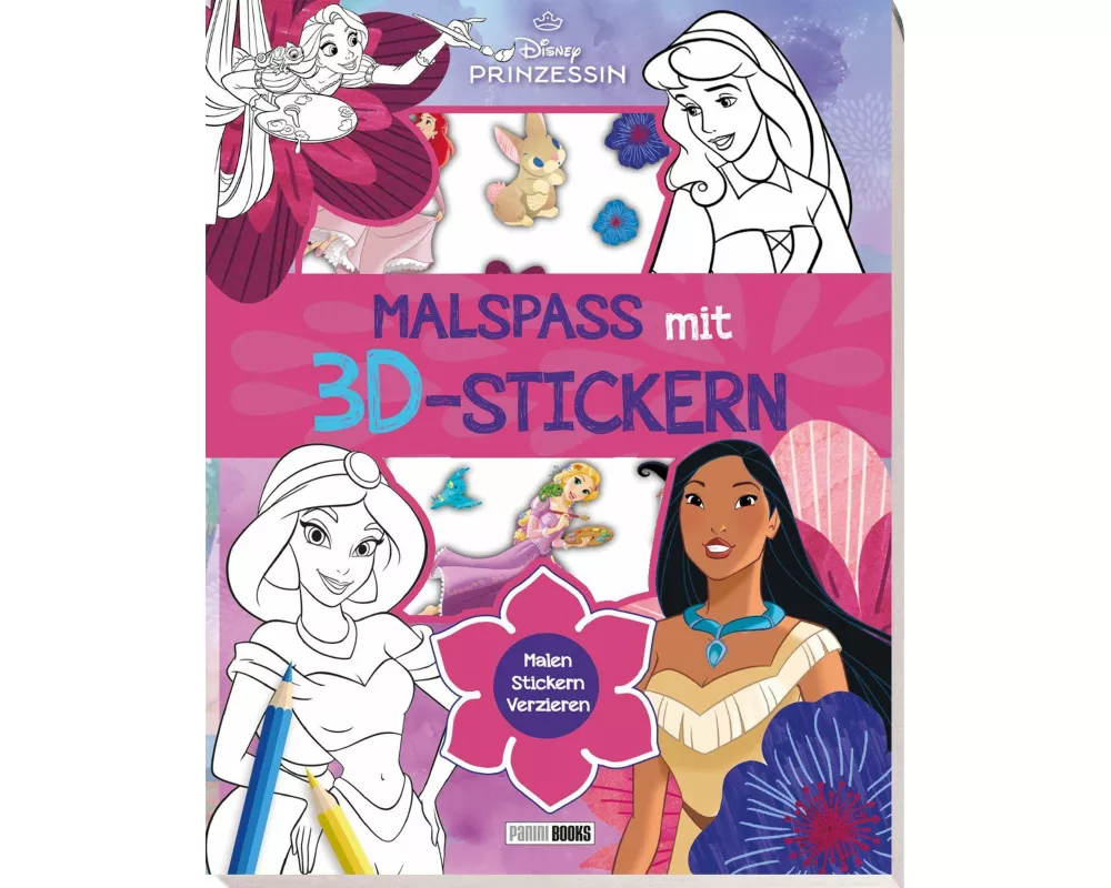 Disney Prinzessin: Malspaß mit 3D-Stickern