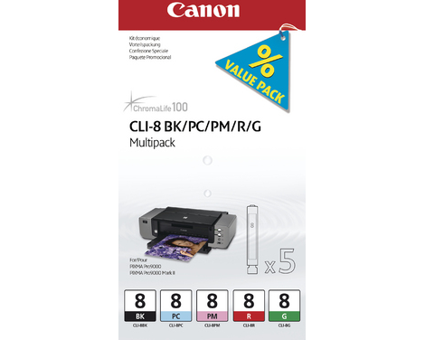 CLI-8 BK/PC/PM/R/G Multi Pack