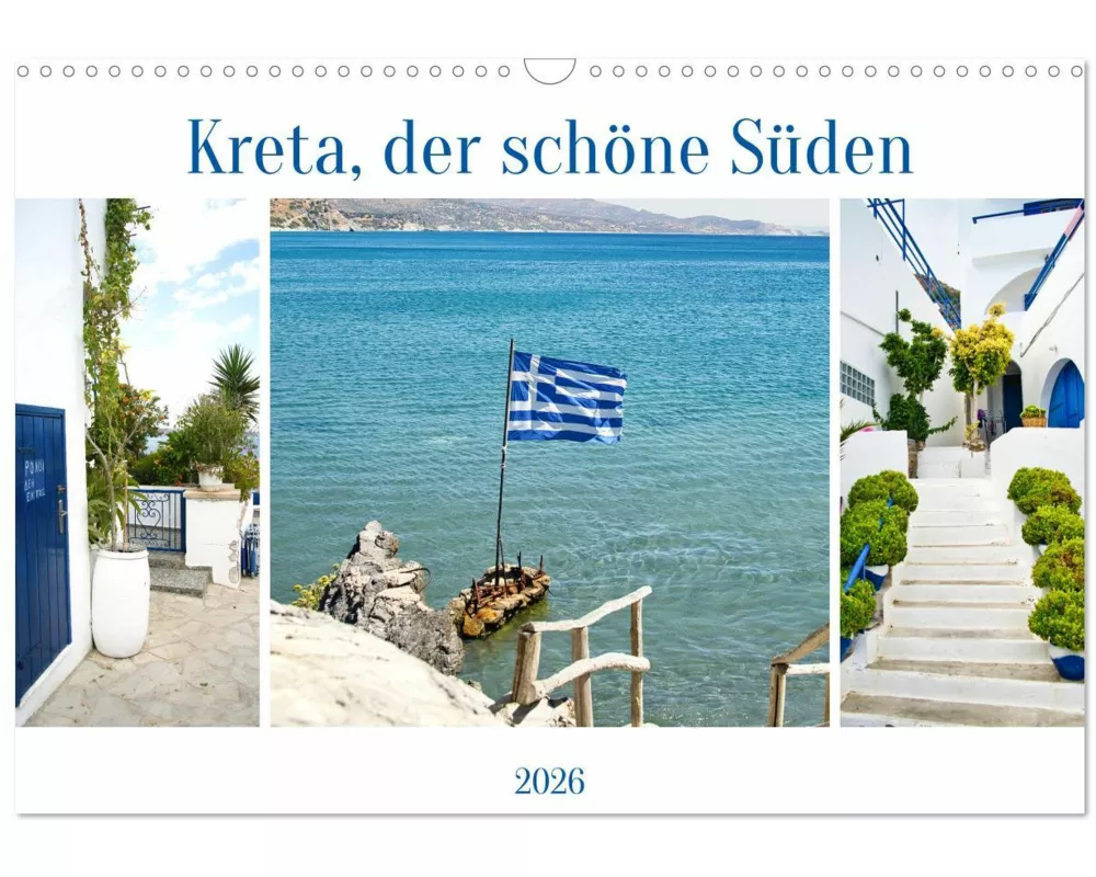 Kreta, der schöne Süden (Wandkalender 2026 DIN A3 quer), CALVENDO Monatskalender