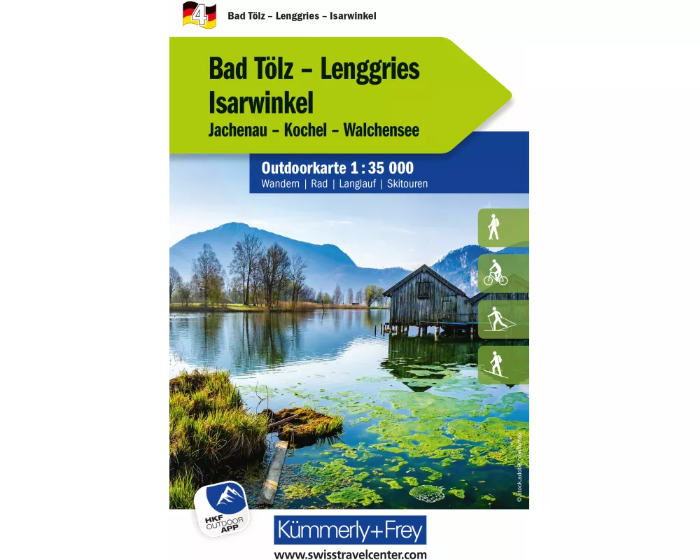 Kümmerly+Frey Outdoorkarte Deutschland 4 Bad Tölz, Lenggries, Isarwinkel 1:35.000