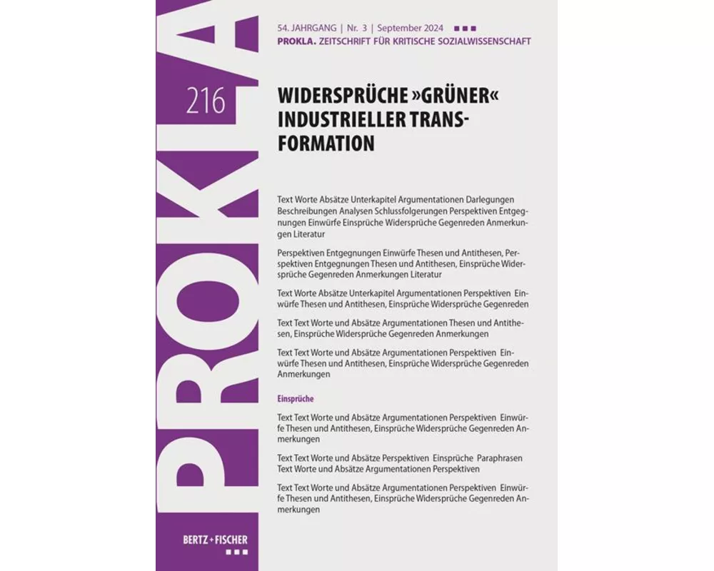 Widersprüche 'grüner' industrieller Transformation