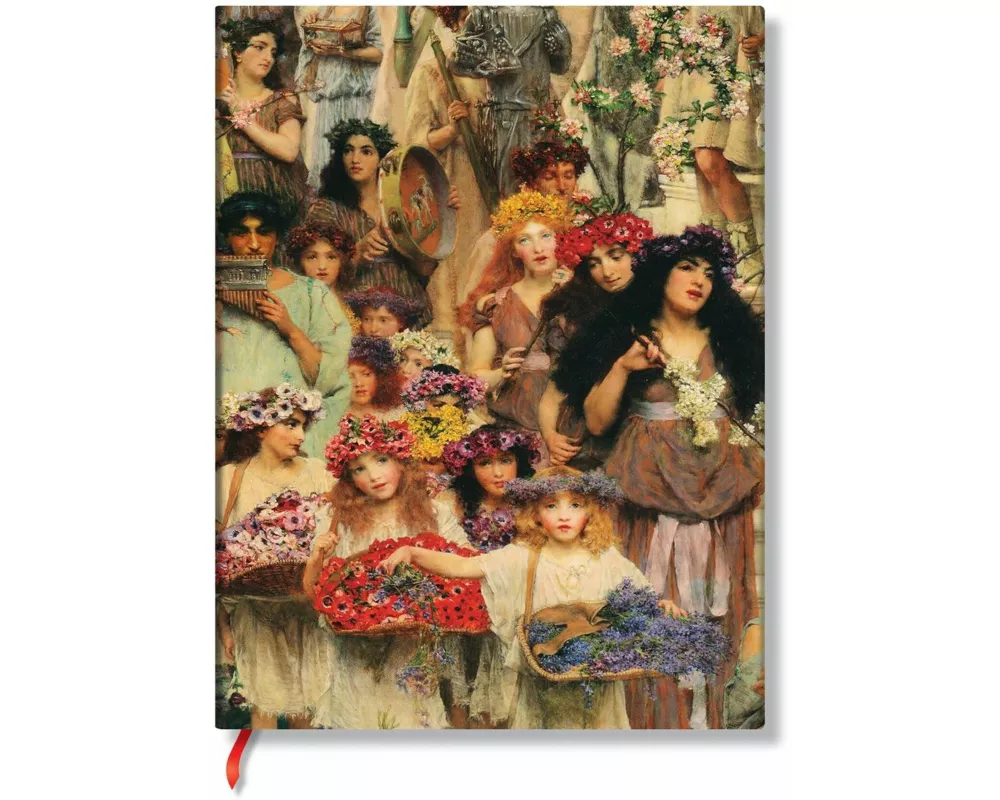 Spring (Lawrence Alma-Tadema) Ultra Unlined Hardback Journal (Elastic Band Closure)