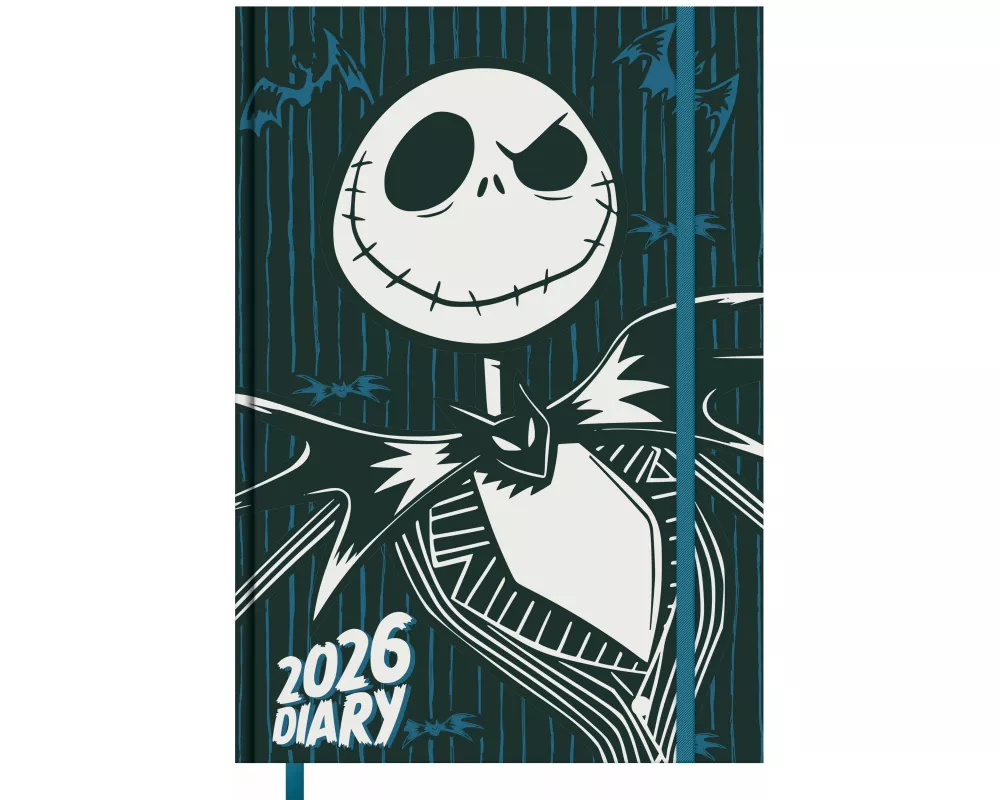 Pyramid - THE NIGHTMARE BEFORE CHRISTMAS 2026 – Buchkalender A5 (15×21 cm) mit wöchentlichen Motiven von Jack Skellington & Sally, Planer für Fans von