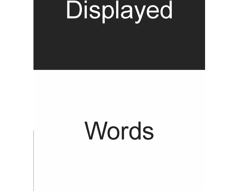 Displayed Words