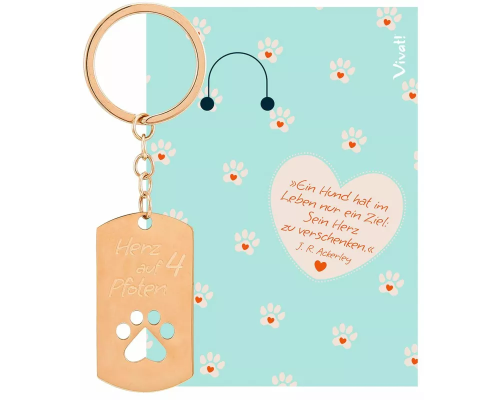 Schlüsselanhänger ' Herz auf 4 Pfoten'