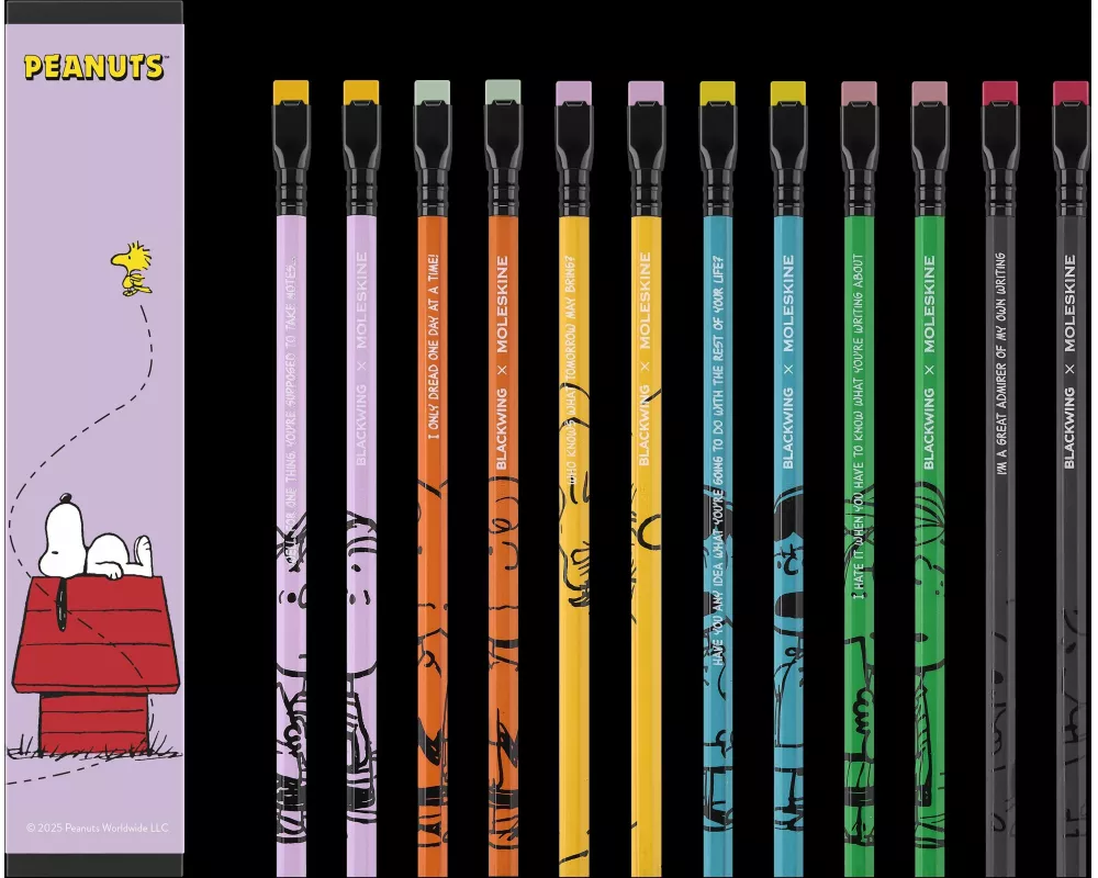 Moleskine Peanuts limitierte Ausgabe Blackwing Set (12 weiche Graphitstifte)