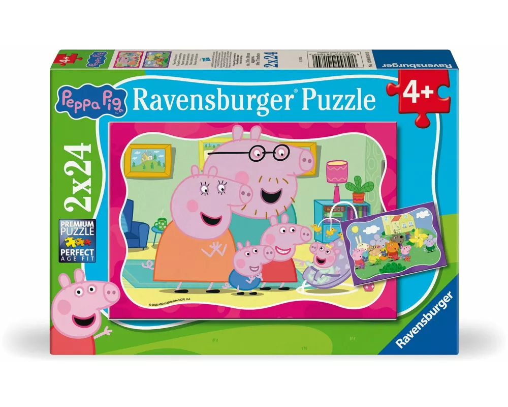 Kinderpuzzle 2x24 Teile - Peppa Wutz - Neue Abenteuer