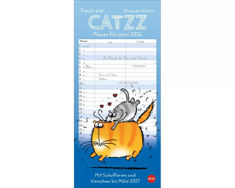 Catzz Planer für zwei 2026