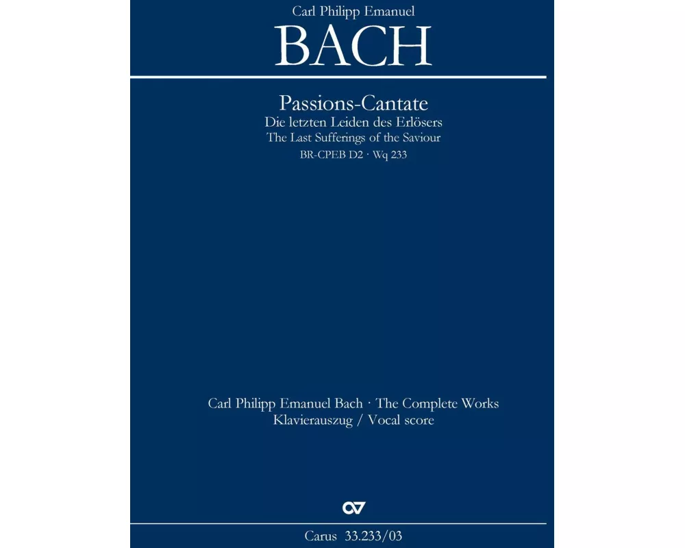 Passions-Cantate (Klavierauszug)