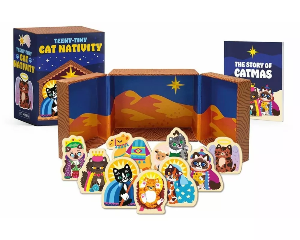 Teeny-Tiny Cat Nativity