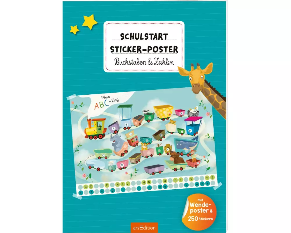 Schulstart-Sticker-Poster Buchstaben & Zahlen