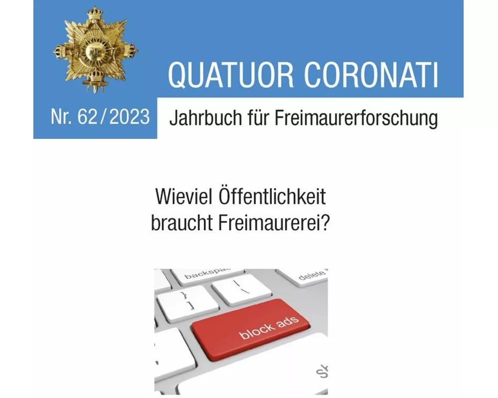 Quatuor Coronati Jahrbuch für Freimaurerforschung Nr. 62/2024