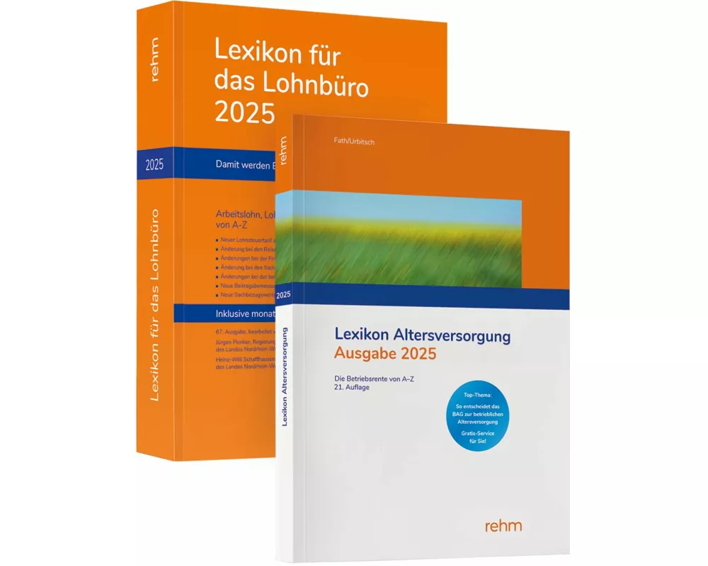 Buchpaket Lexikon für das Lohnbüro und Lexikon Altersversorgung 2025