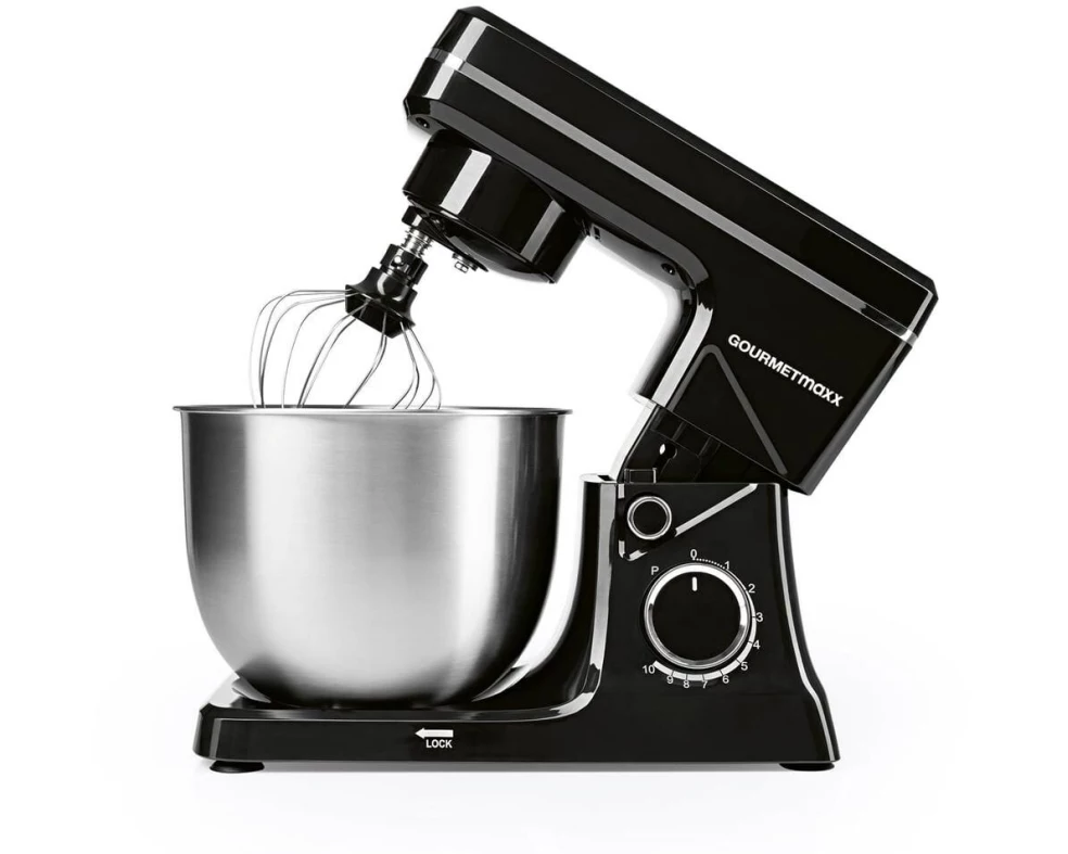 GOURMETmaxx Küchenmaschine 5-Teilig, 3-in1 Schwarz